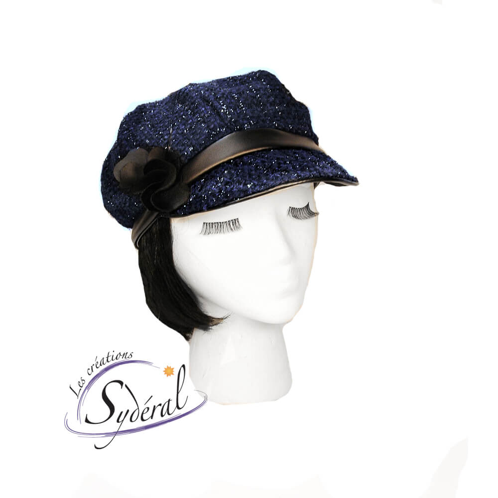 Béret En Cuir Synthétique Femme - Style Newsboy Basque Rétro - Taille Unique Ajustable - Idéal Automne Hiver