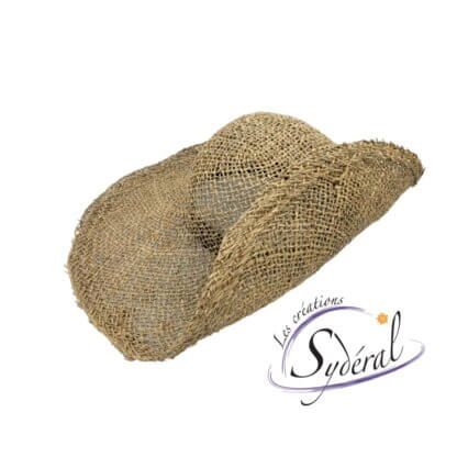 chapeau mousquetaire paille seagrass- vue de 3-4