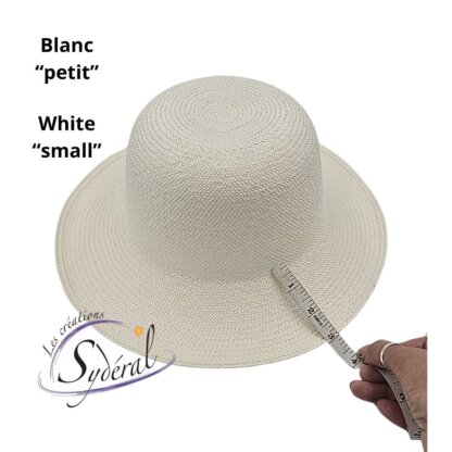 matière première, petite capeline de paille panama couleur blanche