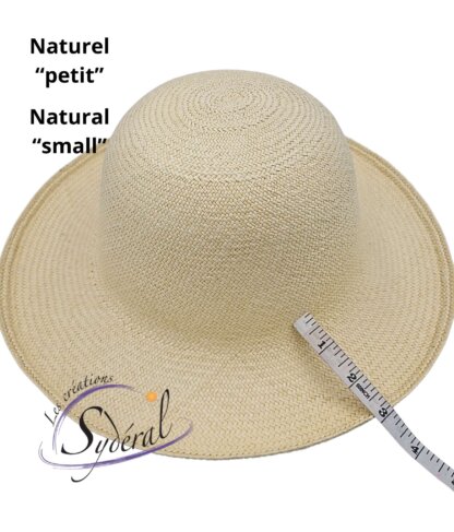 matière première, petite capeline de paille panama couleur naturelle