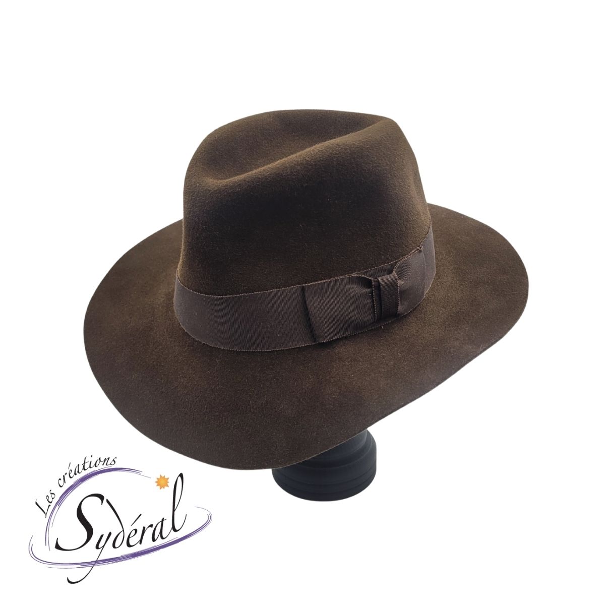 Chapeau Fédora style Indiana Jones en feutre fourrure "suède"